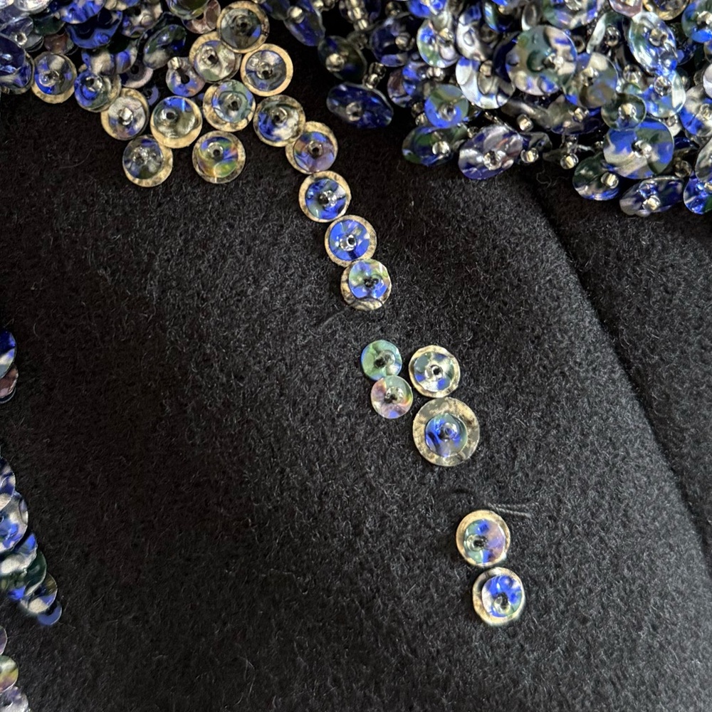 NWT DRIES VAN NOTEN Sequined wool-blend midi skirt $2,135 - Picture 10 of 10